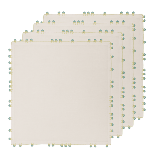 Hand Crochet Napkins 18" x 18" (Set of 4)