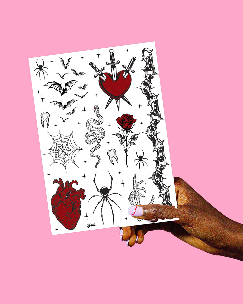 Goth Glam Tattoos - 48 temporary tattoos