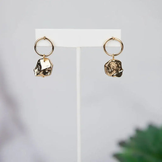 Natalie Hammered Coin Dangle Earrings