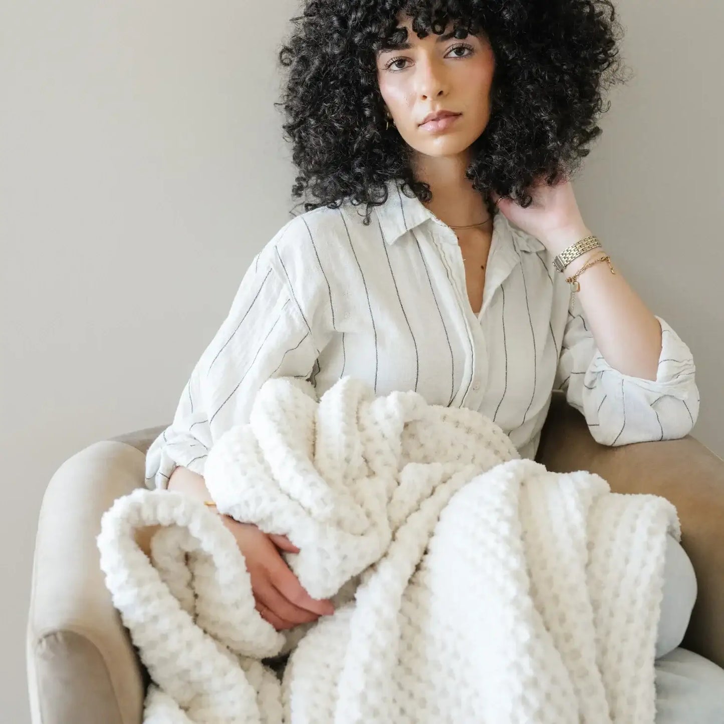 WAFFLE KNIT THROW BLANKETS