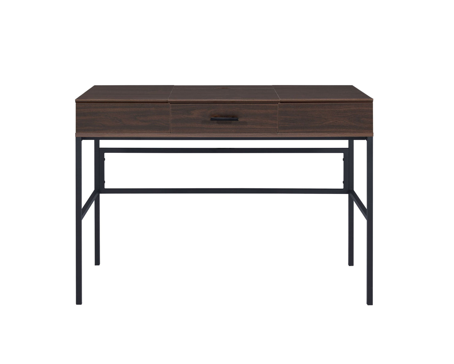 Verster Oak & Black Finish Writing Desk W/USB