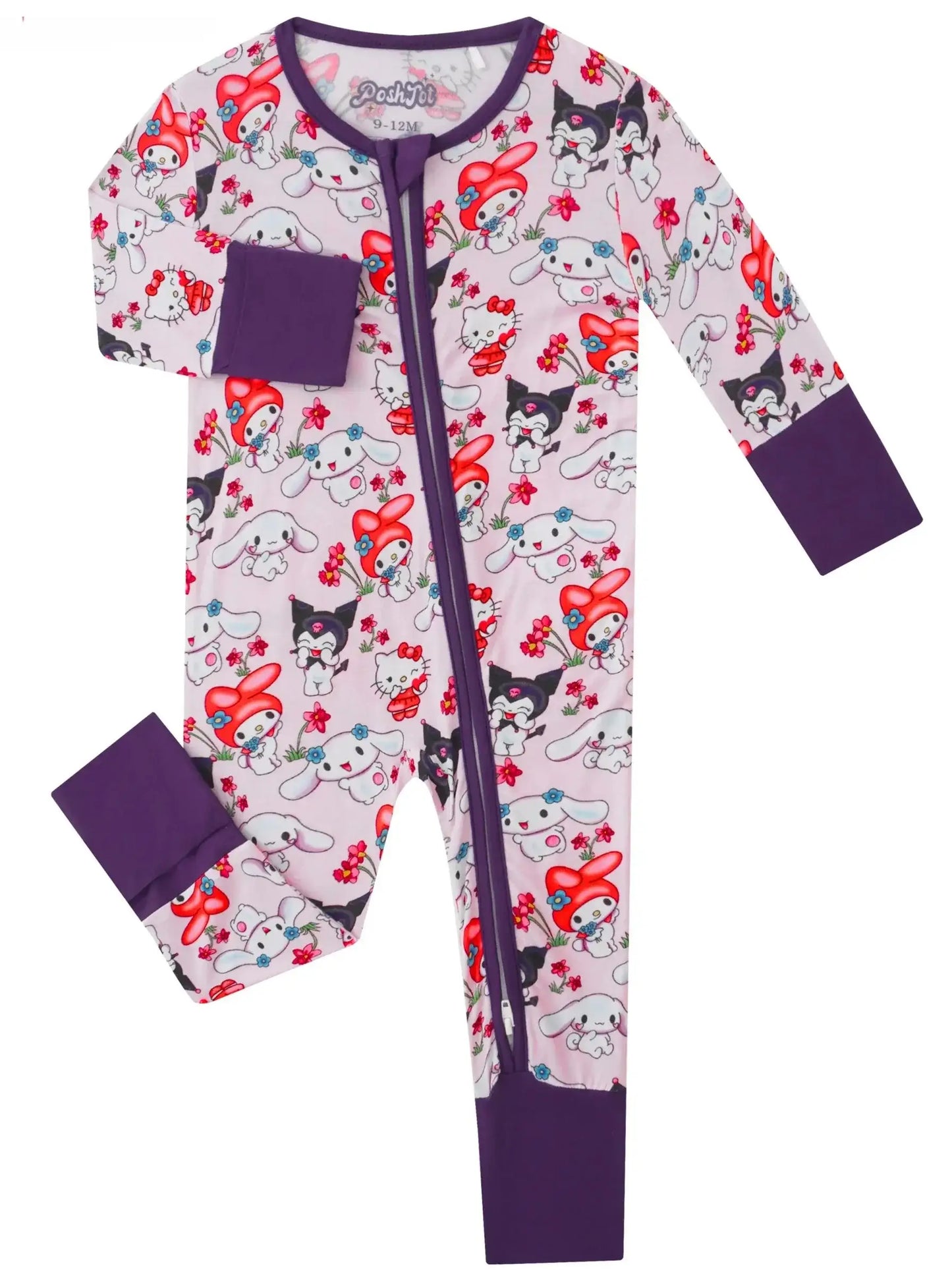 PoshTOT Sanrio My Melody Bamboo Baby Convertible Zippy Romper