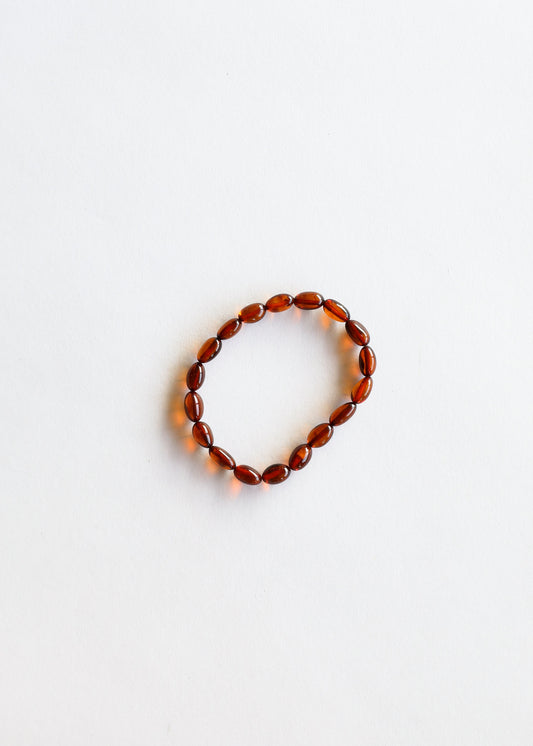 Polished Cognac Baltic Amber || Classic || Bracelet or Anklet