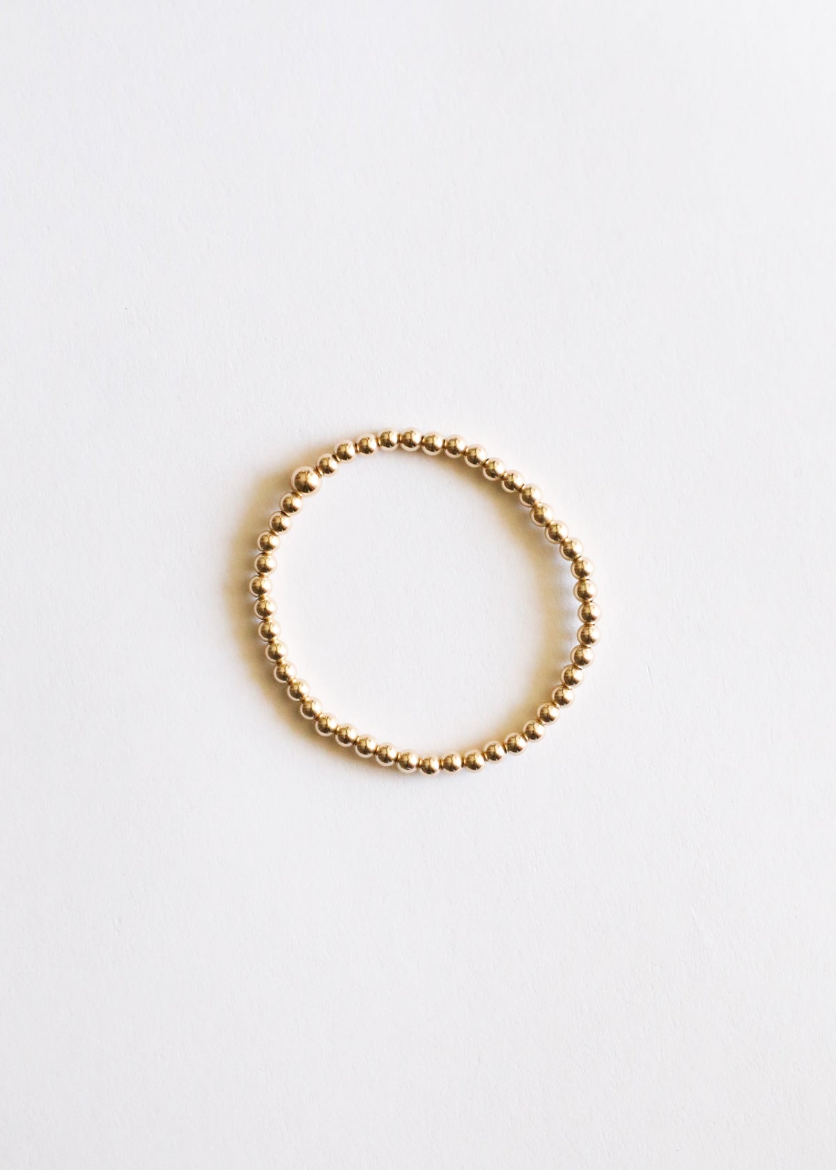 14k Gold Filled || Beaded Stretch Bracelet or Anklet