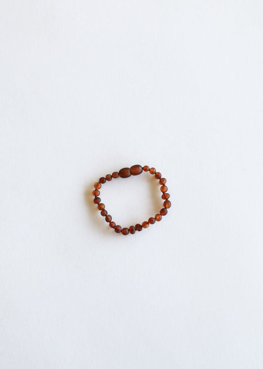 Raw Cognac Baltic Amber || Anklet or Bracelet