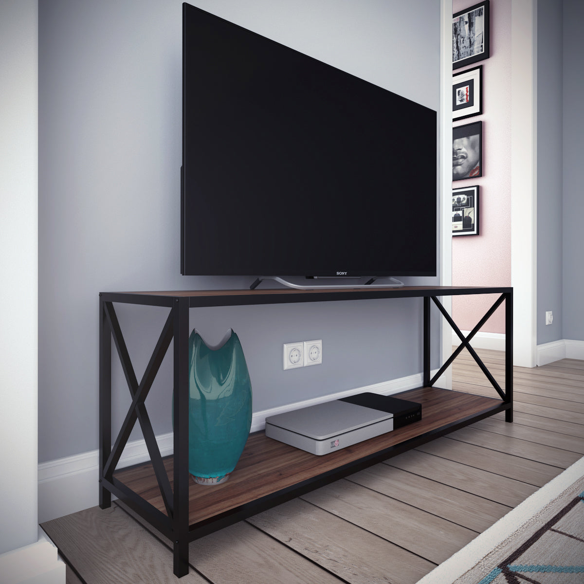 Xena 47" Metal Industrial TV Stand