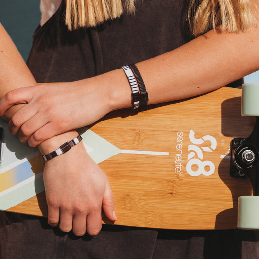 "Strength" Blacks, Greys & Whites Hair + Wrist Bands