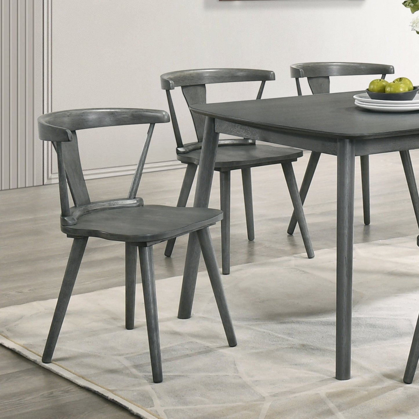 [Set of 2] Rustic Farmhouse Dining Chairs, Solid Wood Side Chairs for Kitchen & Dining Room, Easy Assembly