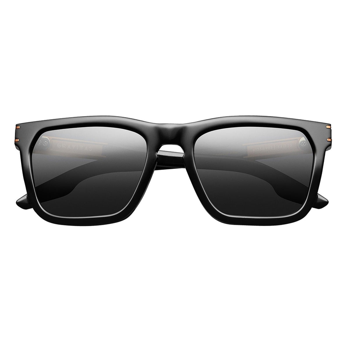 Gravitas:  Polished Black - Brushed Aluminum / Grey AR Lens