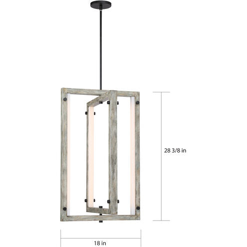 Alta Black and Gray Wood Pendant Ceiling Light