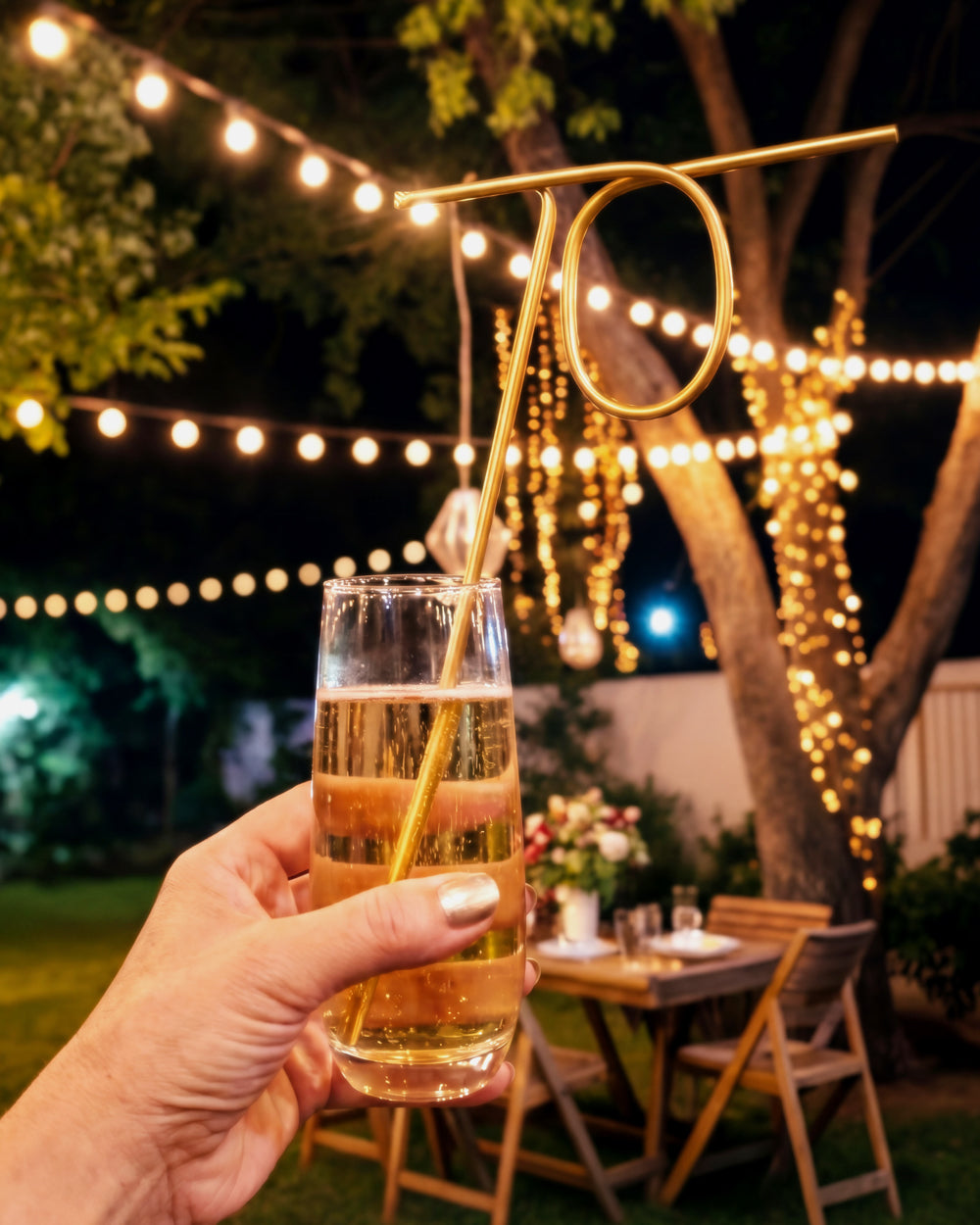 Still Sippin' 70 Straw - gold reusable straw