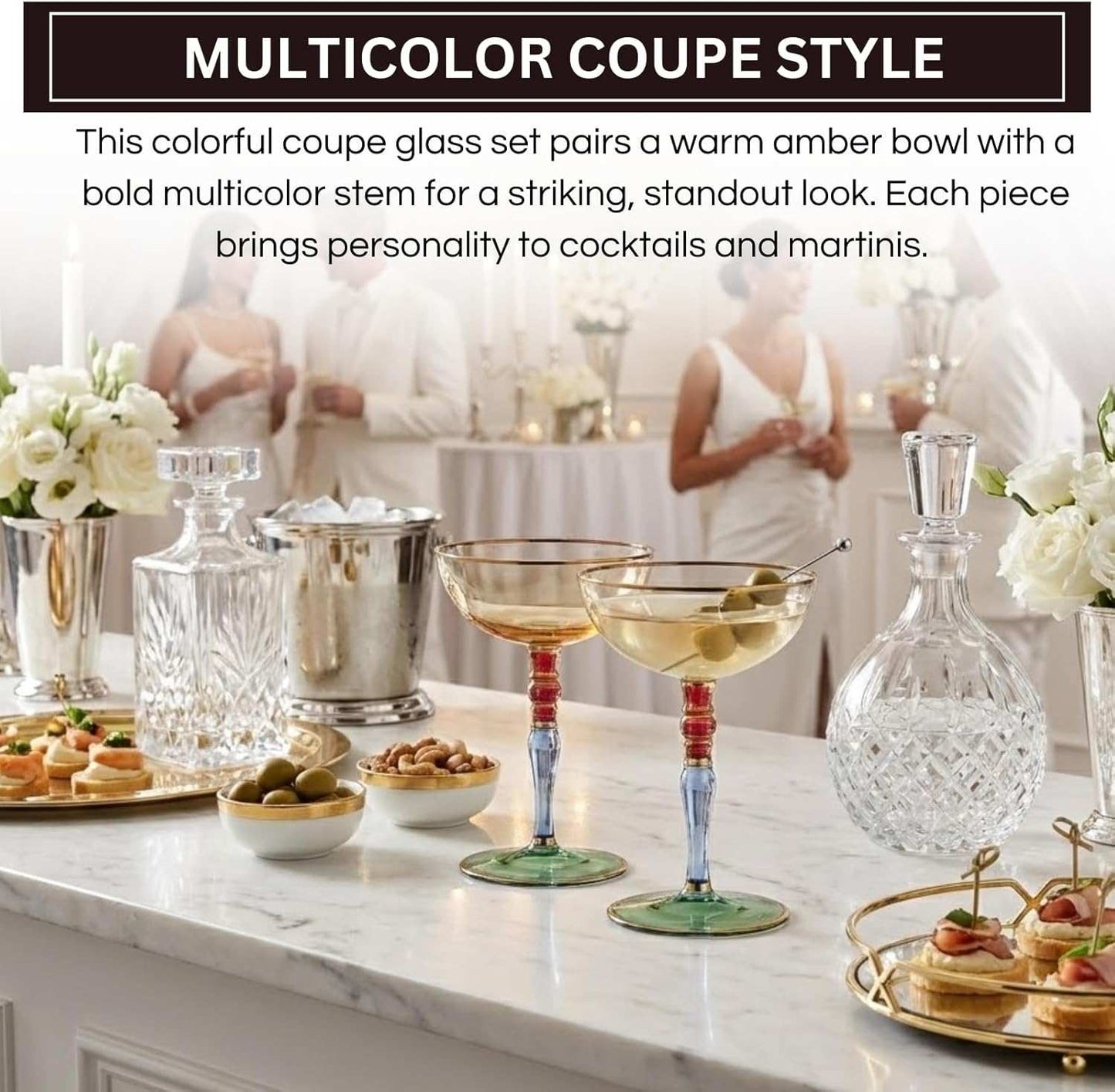 Khen Ravello Coupe Glassware - Set of 2