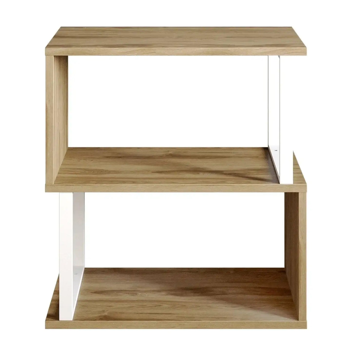 Lima 25'' Metal Wood Side End Table