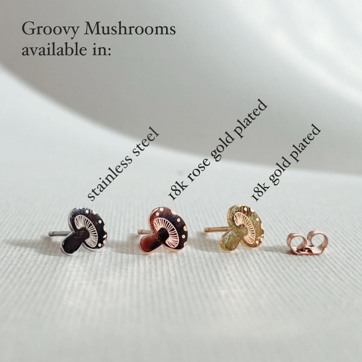 Groovy, funky & fun set- 3 pairs of earring studs