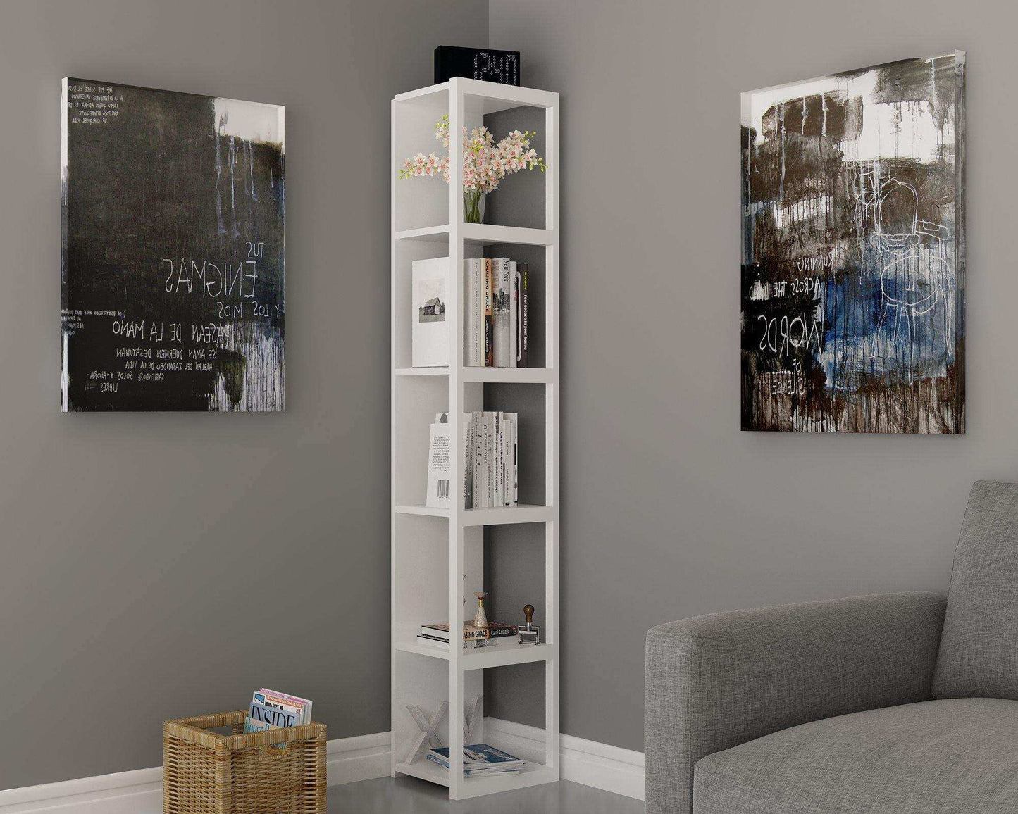 Texas 71" Tall Metal Manufactured Wood Bookcase