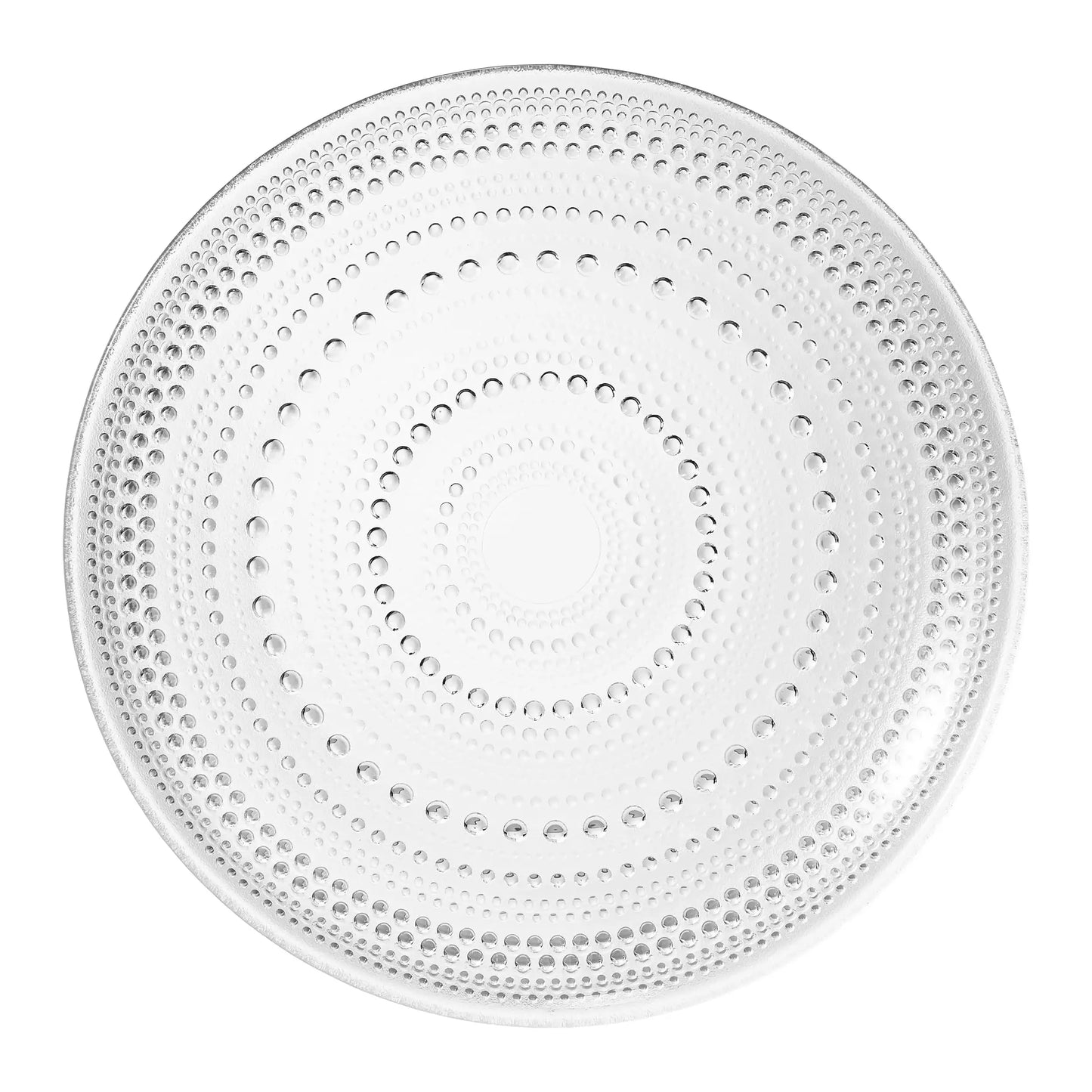 Glass Hobnail Dinner or Charger Plates | Set of 4 | Clear