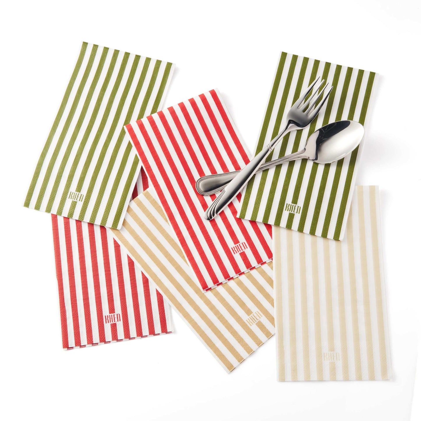 Tonal Striped Disposable Napkin Set 100 Pieces