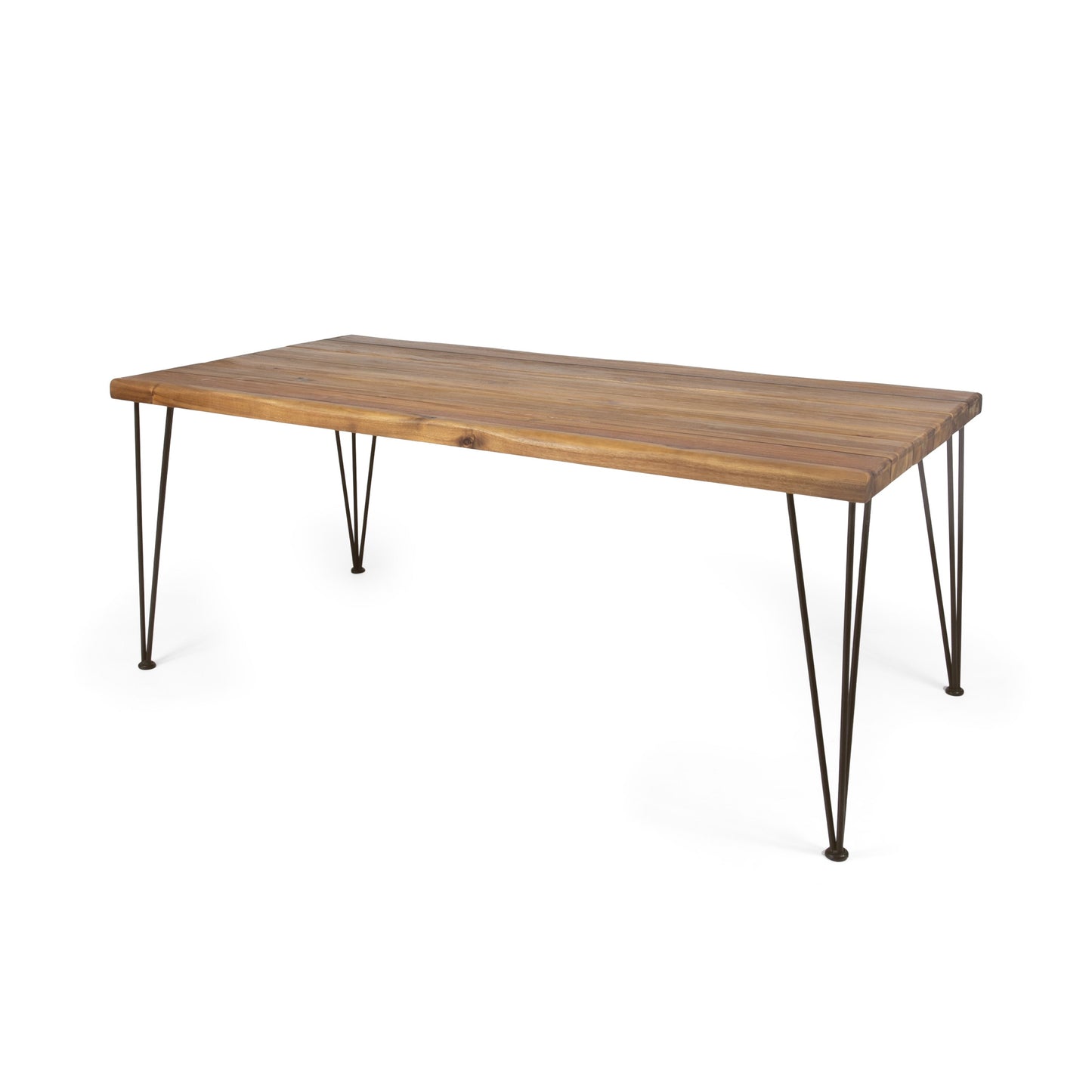 ZION INDUSTRIAL WOOD AND METAL RECTANGULAR DINING TABLE