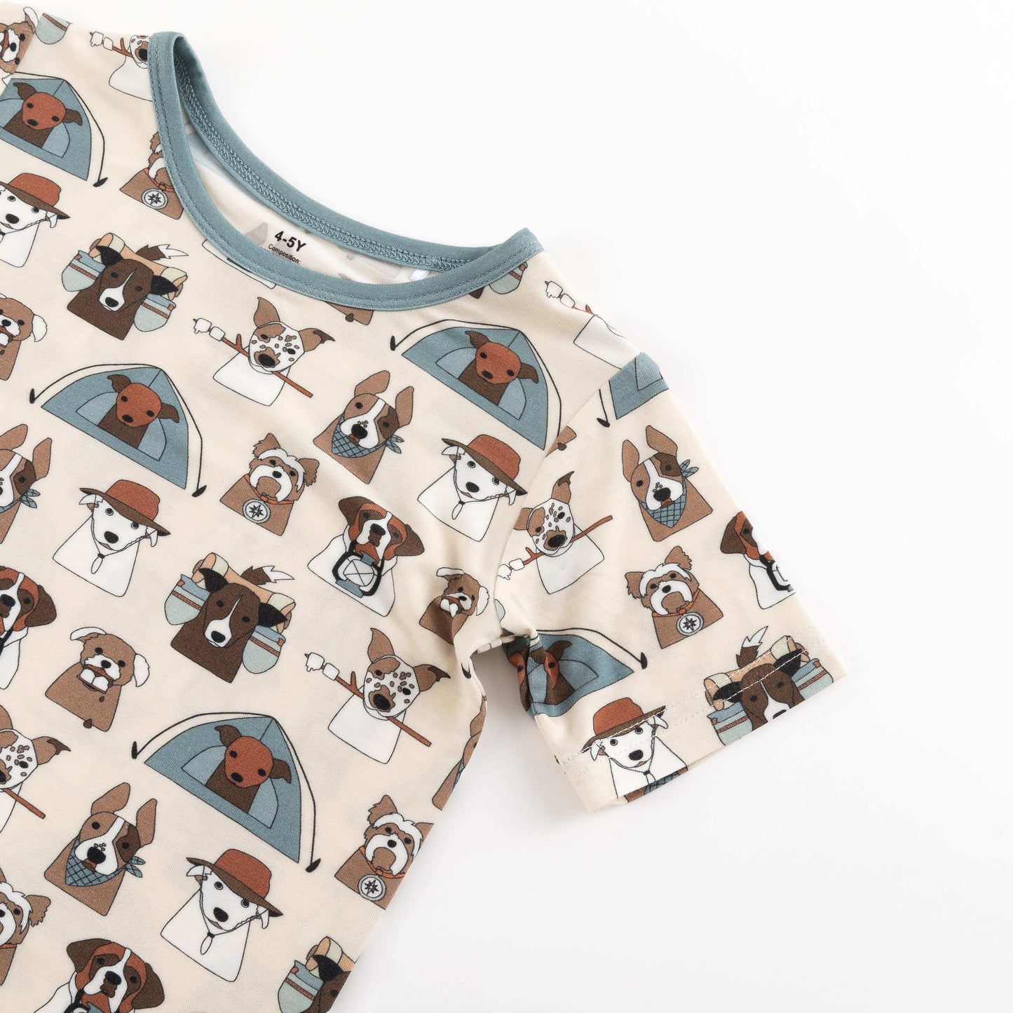 Camp Paws (Short PJ Set) - Blue