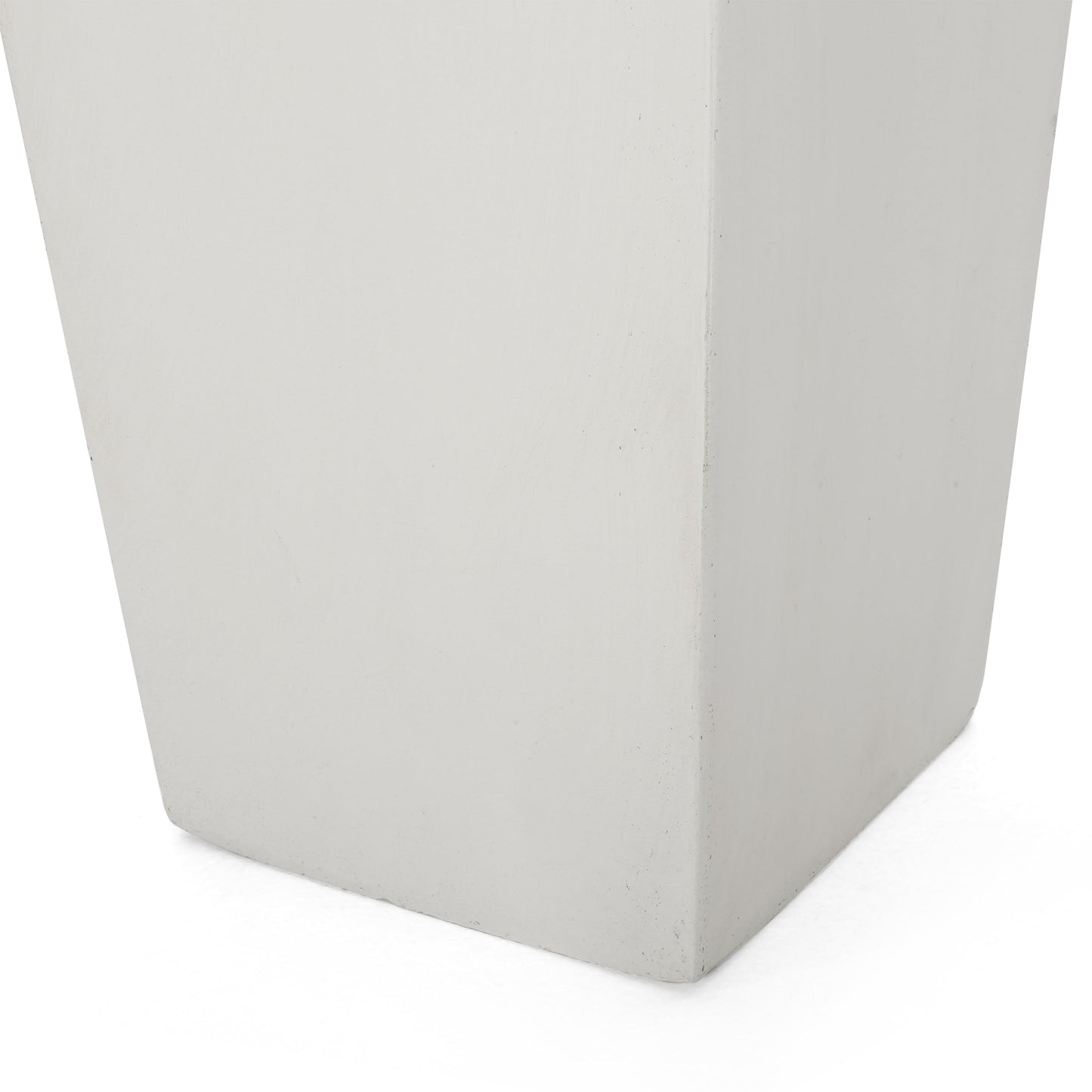 13' x 32.5' Cast Stone Planter Magnesium Oxide, Matte White