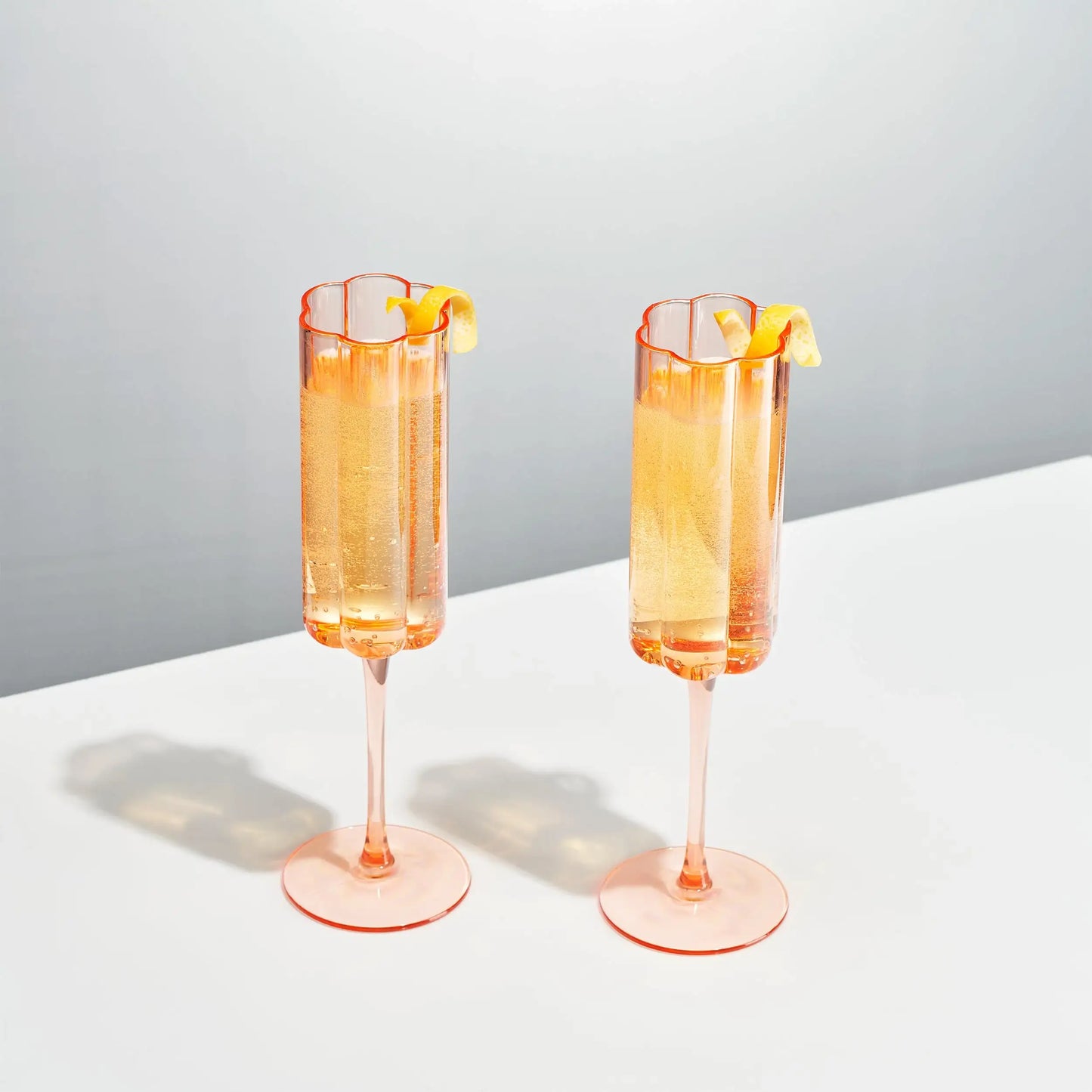 Tide Champagne Flute Glassware, Set of 2