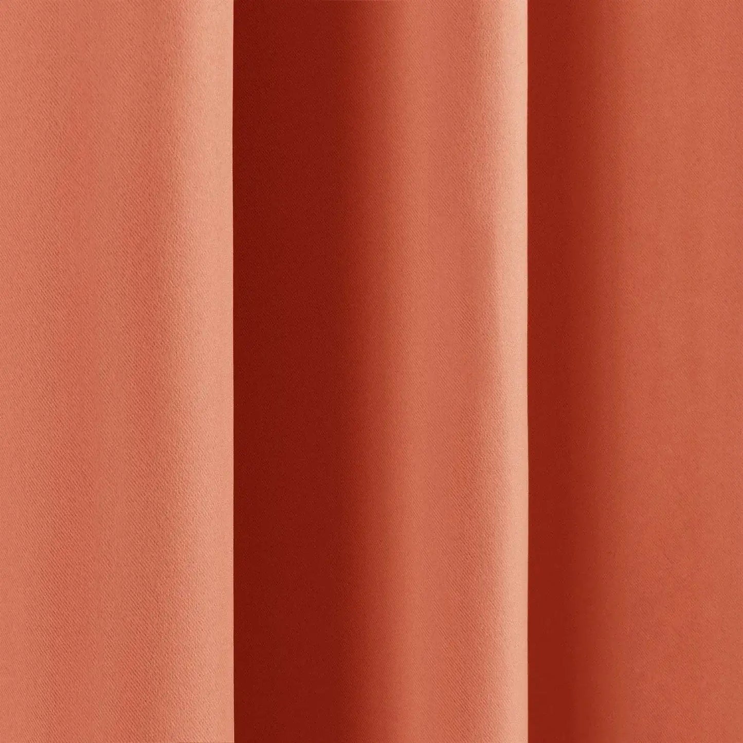 52 x 84 inch Solid Orange Apricot Thermal Blackout Curtain Panels - Set of 2