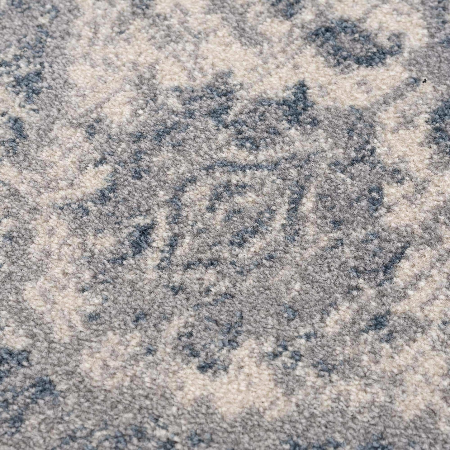 Peeta Gray Blue Medallion Area Rug