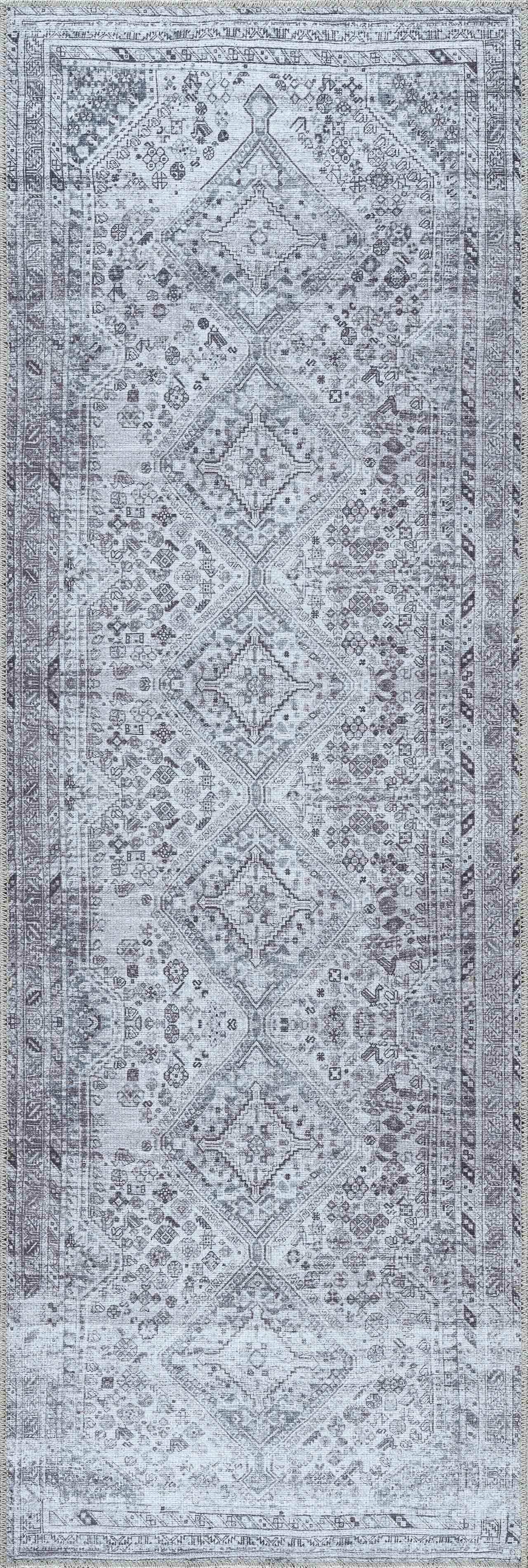 Barny Gray Denim Washable Rug - Clearance