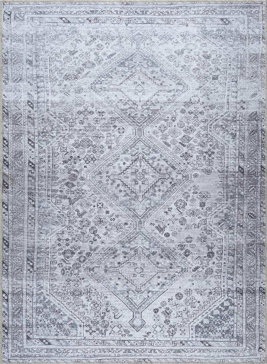 Barny Gray Denim Washable Rug - Clearance