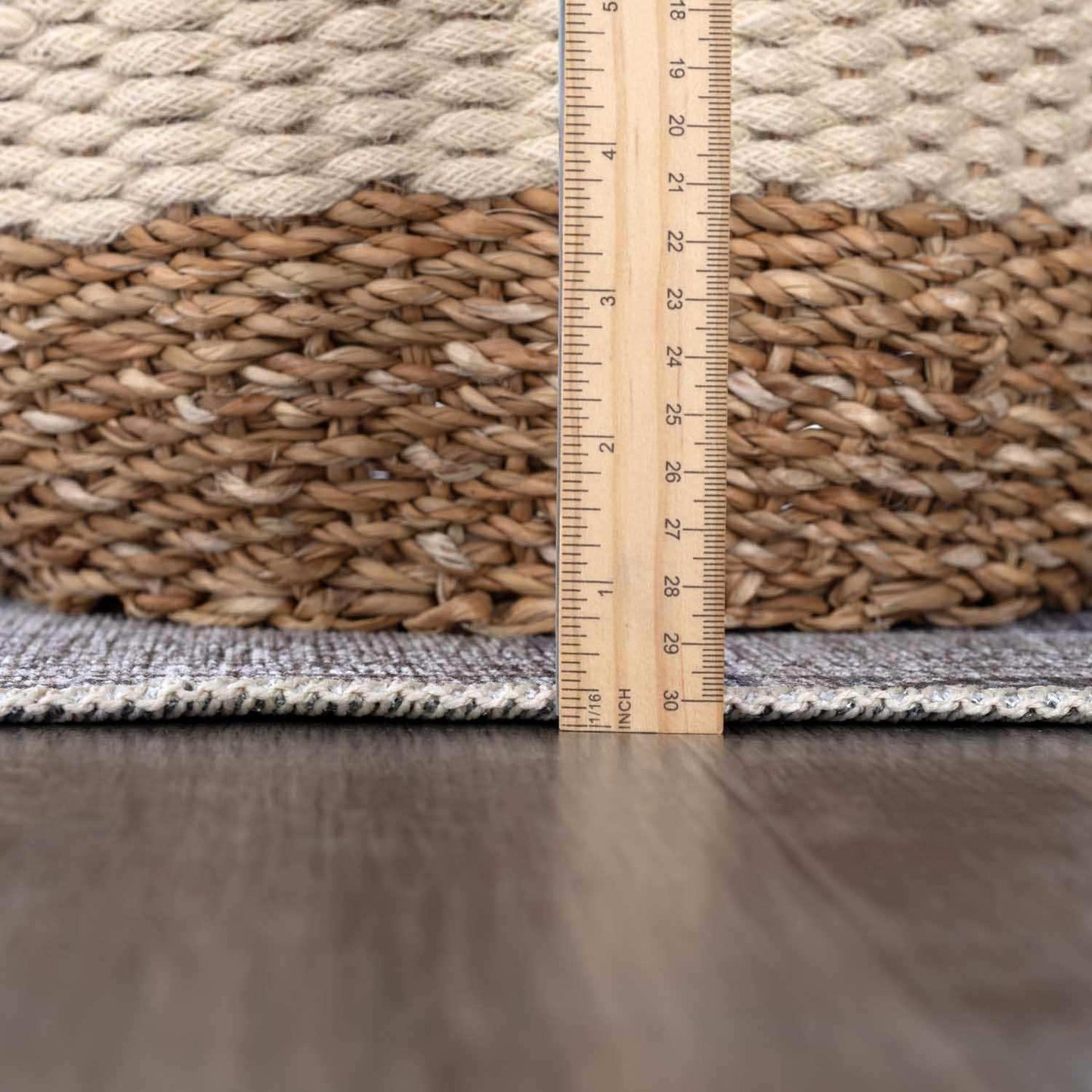 Barny Gray Denim Washable Rug - Clearance