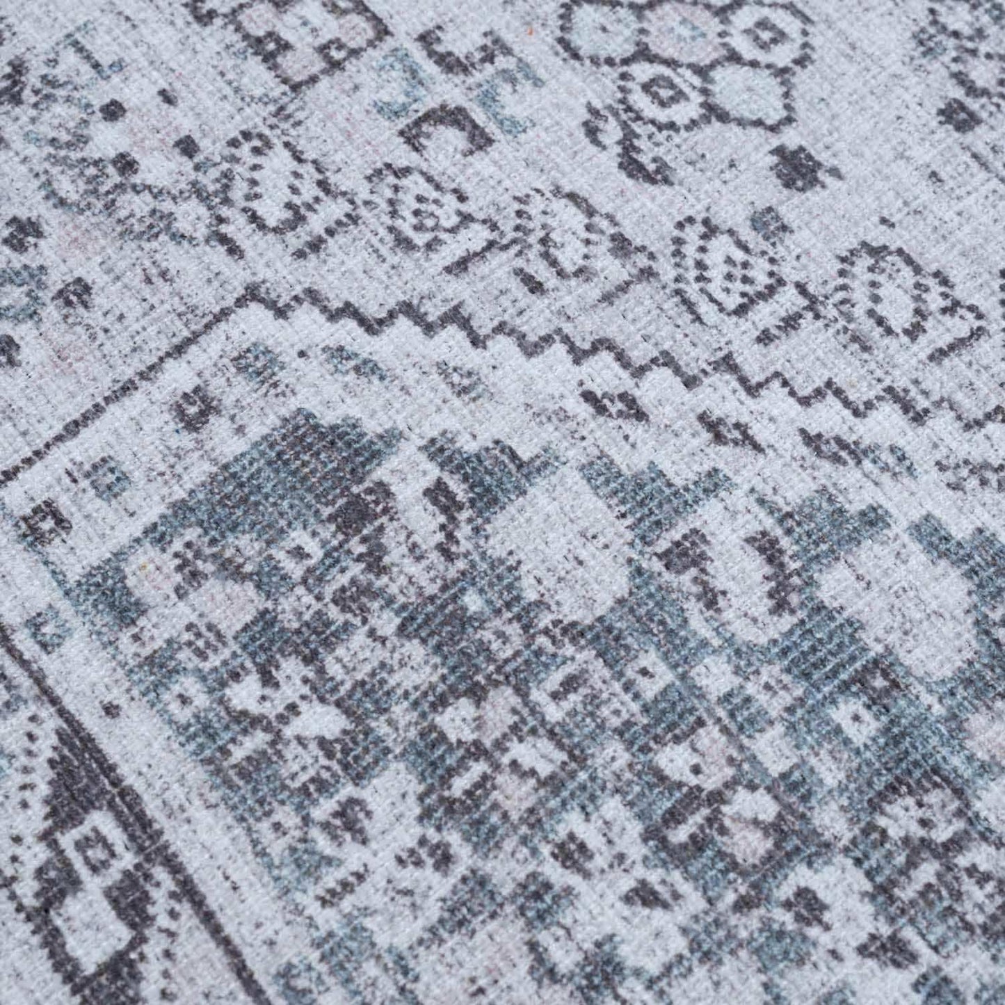 Barny Gray Denim Washable Rug - Clearance