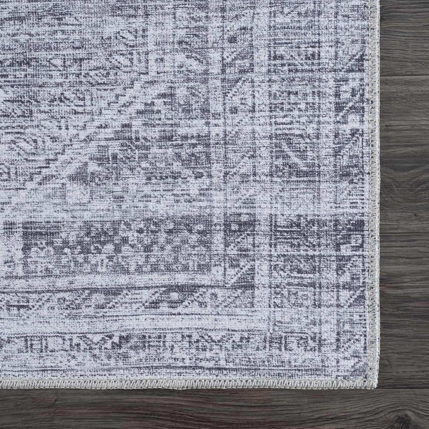 Barny Gray Blue Washable Rug - Clearance