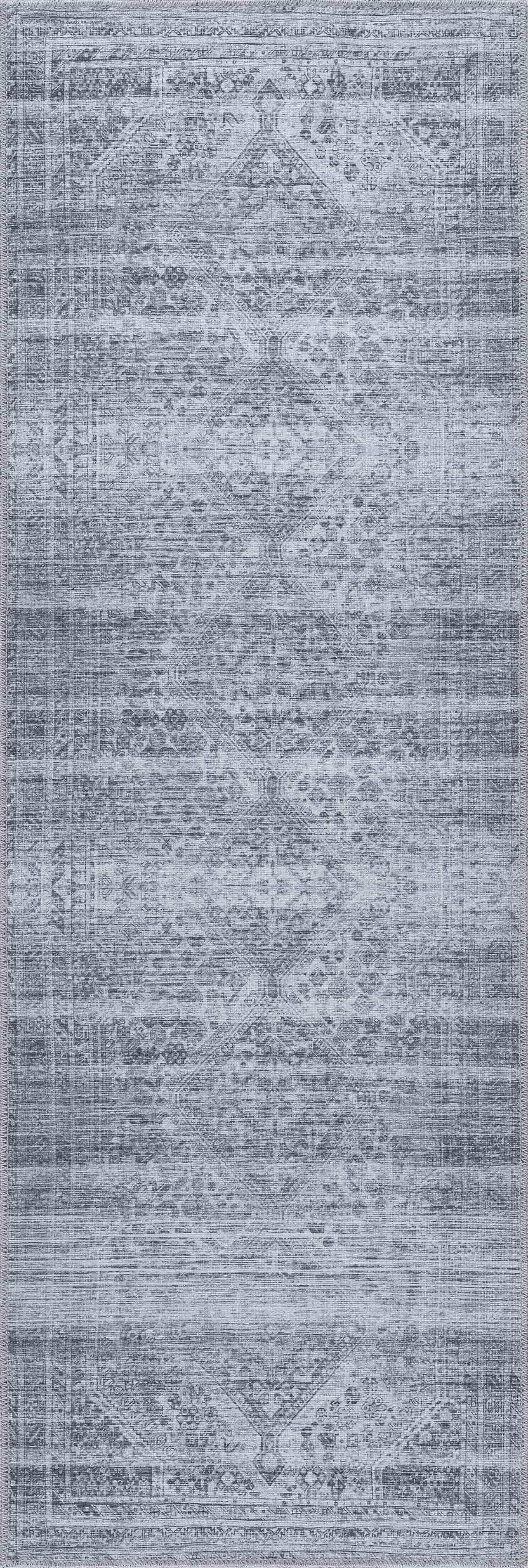 Barny Gray Blue Washable Rug - Clearance
