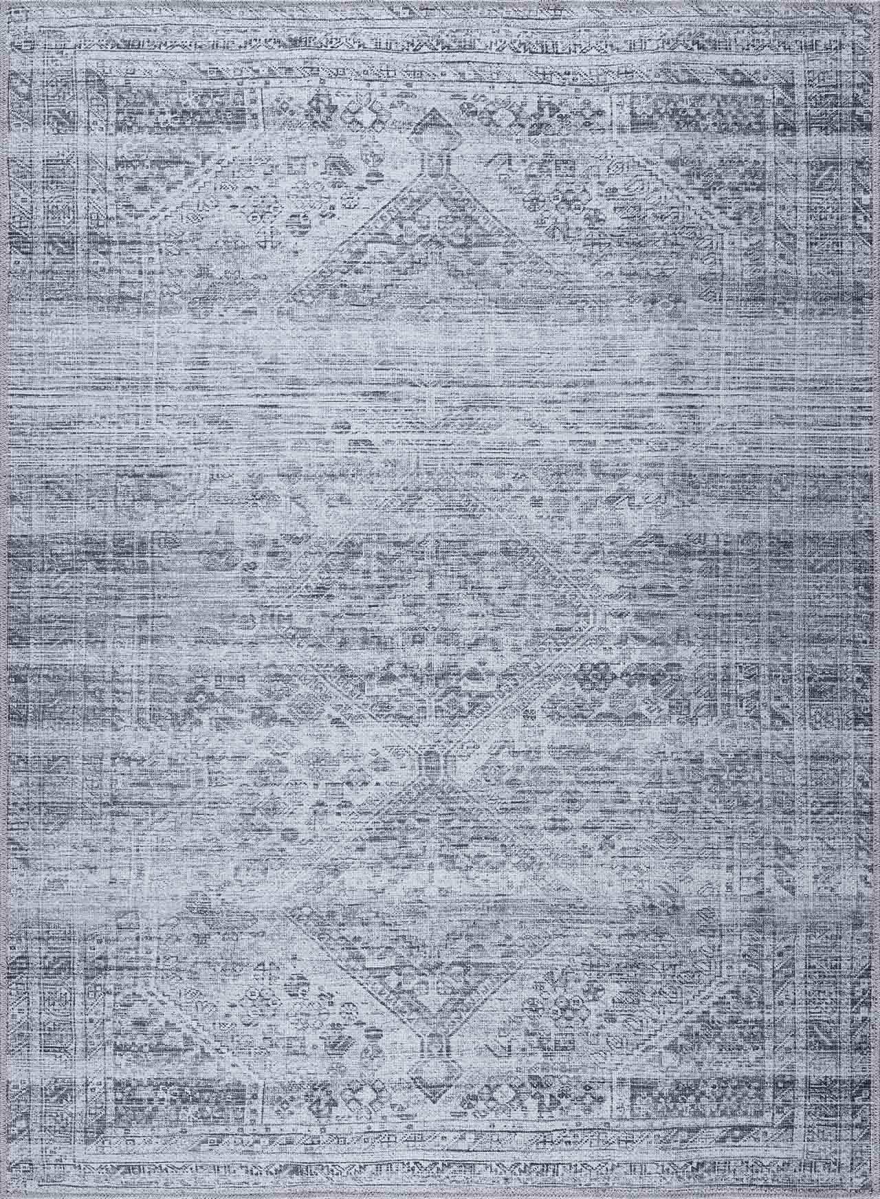 Barny Gray Blue Washable Rug - Clearance