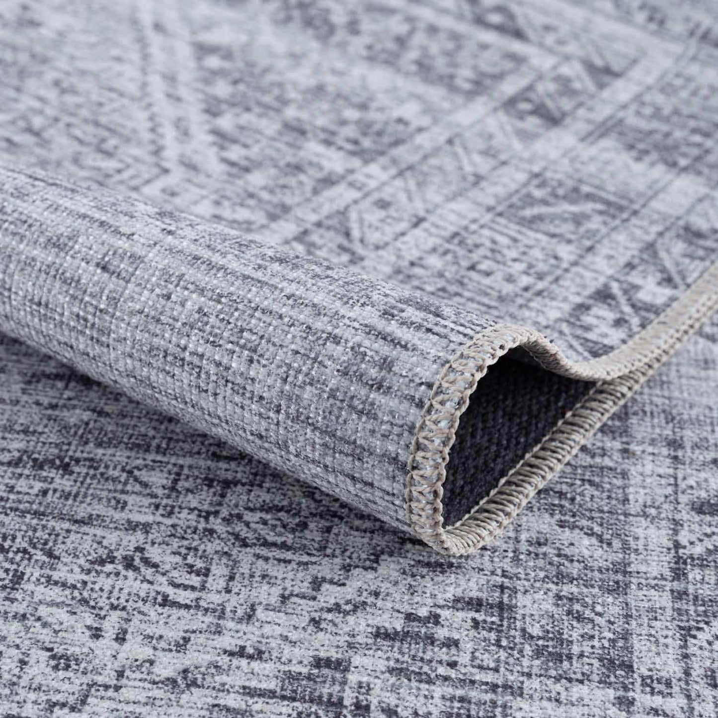 Barny Gray Blue Washable Rug - Clearance