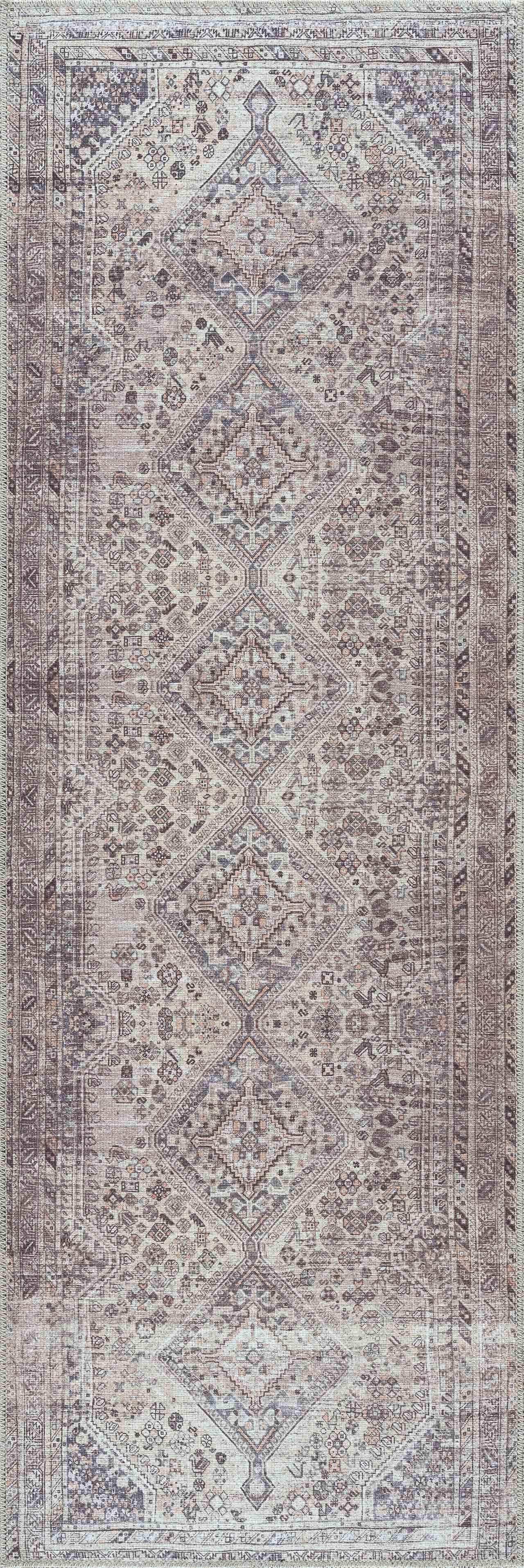 Barny Tan Washable Area Rug