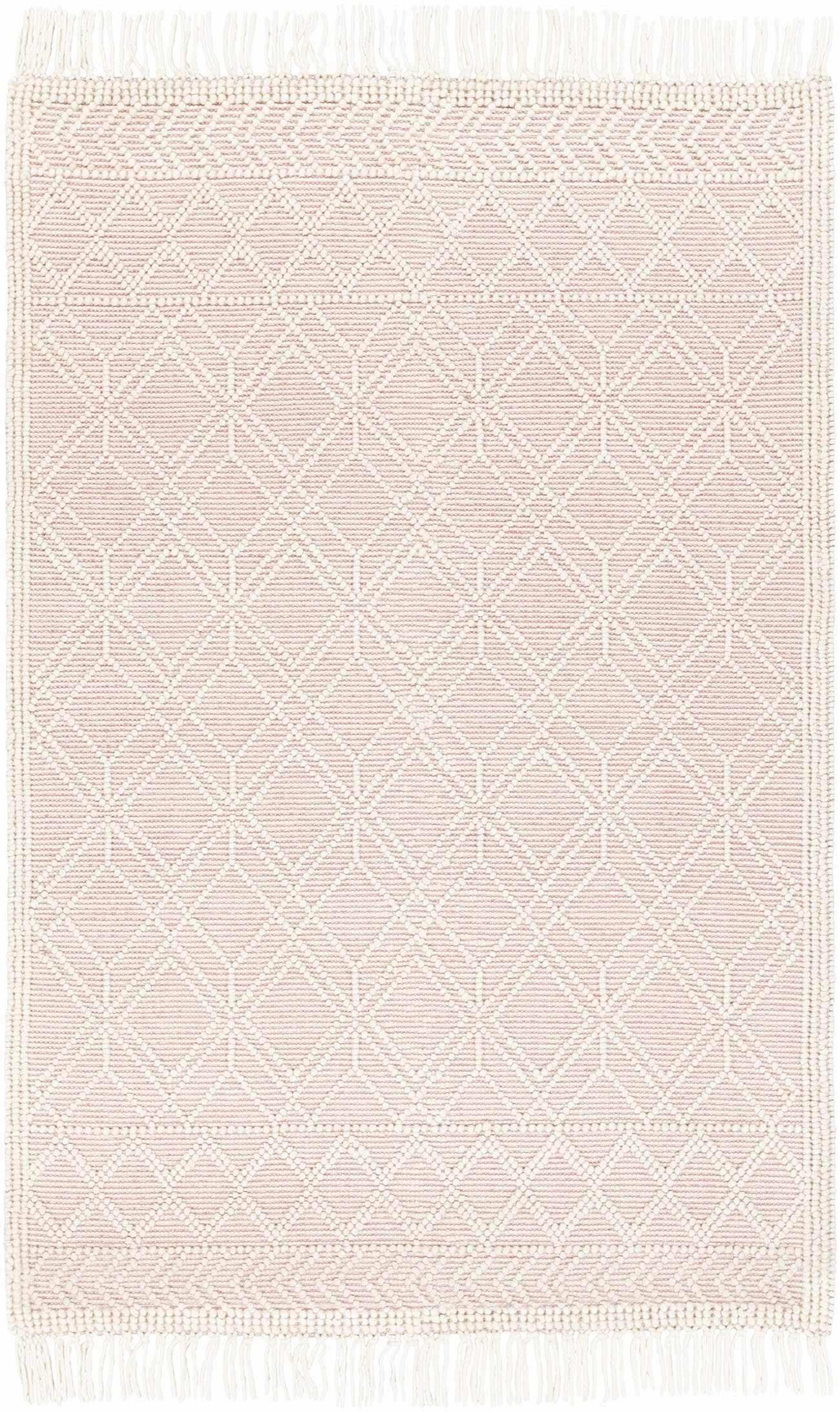 Ramsbury Soft Pink Wool Rug - Clearance
