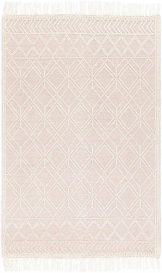 Ramsbury Soft Pink Wool Rug - Clearance