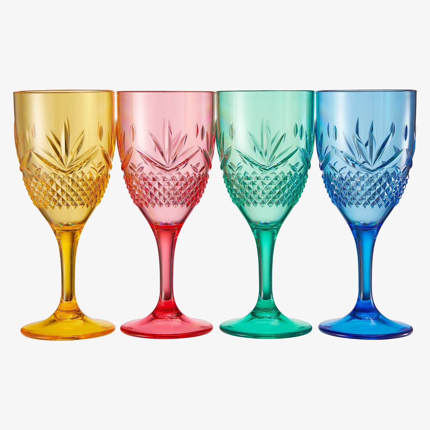 Onix Acrylic Crystal, Stemmed Wine Glassware, Set of 4