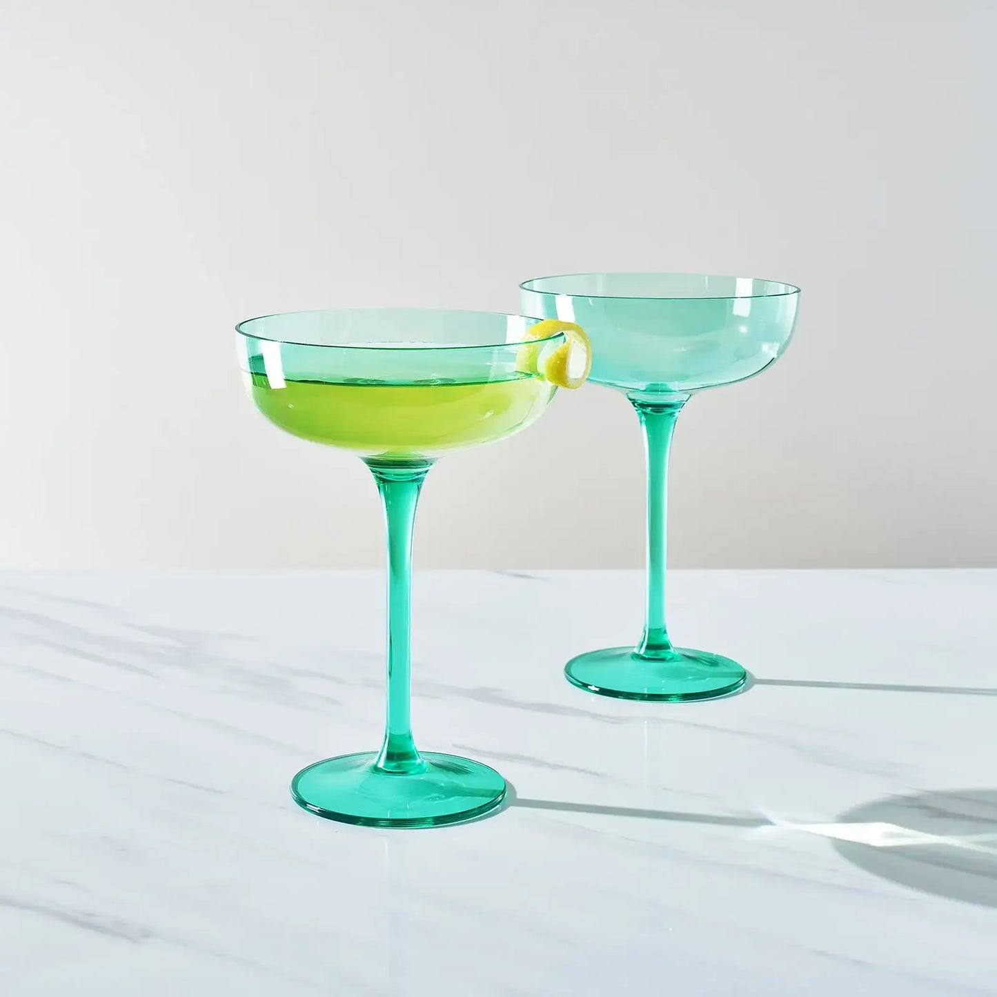 Madrid Acrylic Champagne Coupe Cocktail Glassware, Set of 2