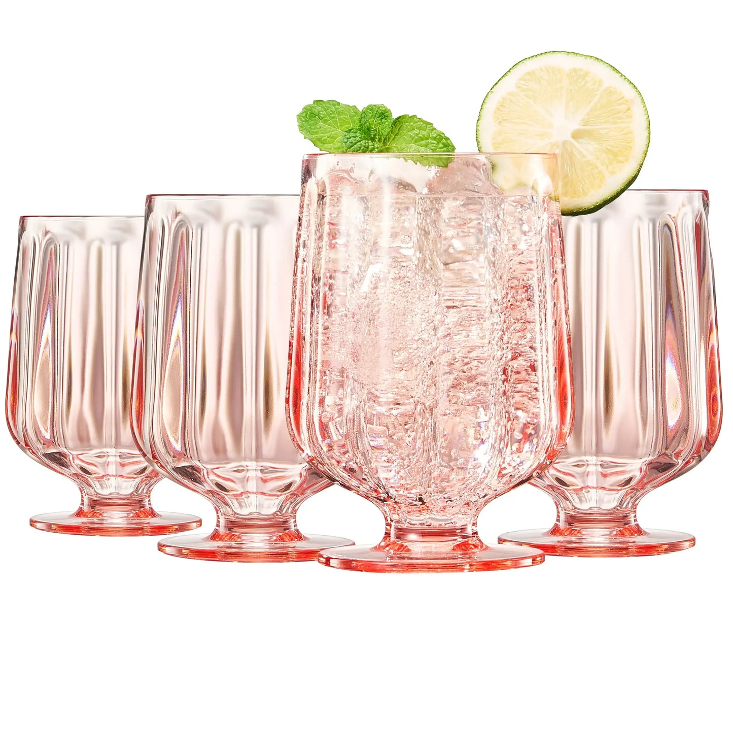 Madrid Acrylic Stemmed Wine Goblet Glassware, Set of 4