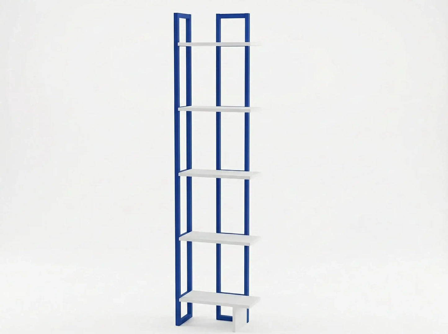 Alice 71" Tall Metal Manufactured Wood Bookcase | Corner Bookcase