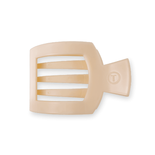 Almond Beige Medium Flat Square Hair Clip
