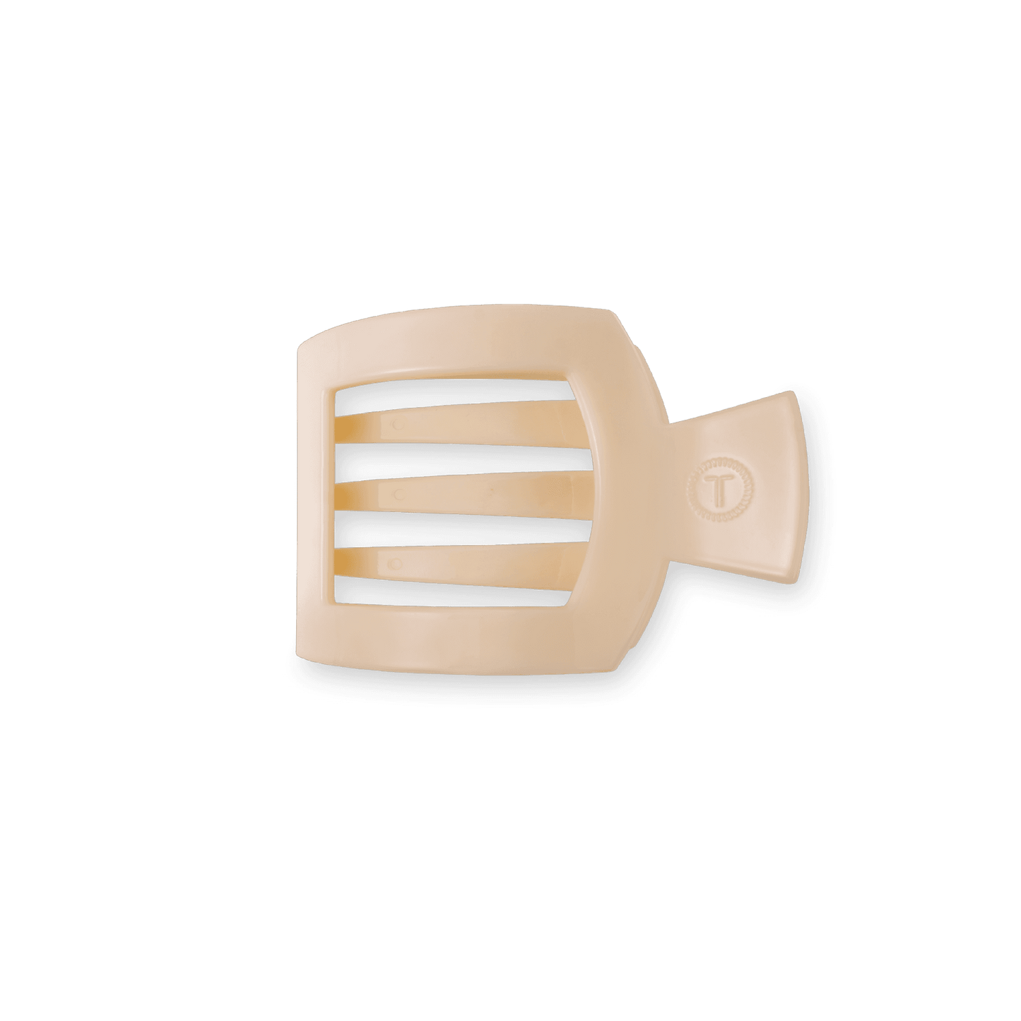 Almond Beige Small Flat Square Hair Clip