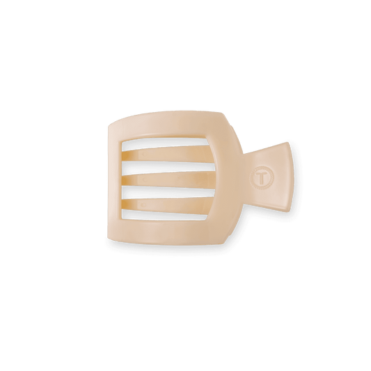 Almond Beige Small Flat Square Hair Clip