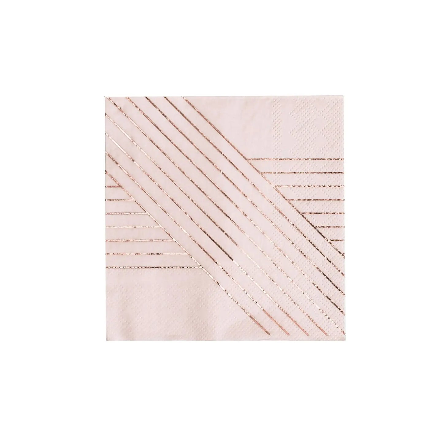 Amethyst - Pale Pink Striped Cocktail Paper Napkins