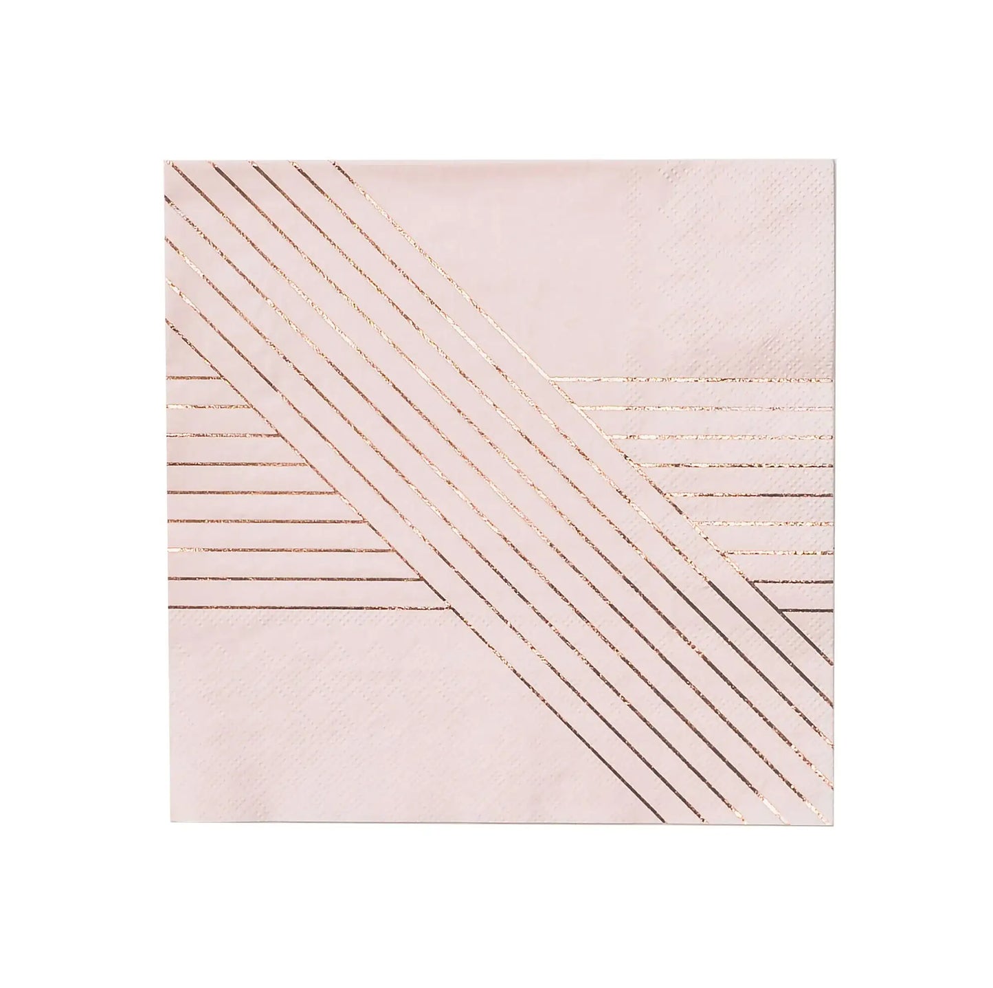 Amethyst - Pale Pink Striped Lunch Paper Napkins