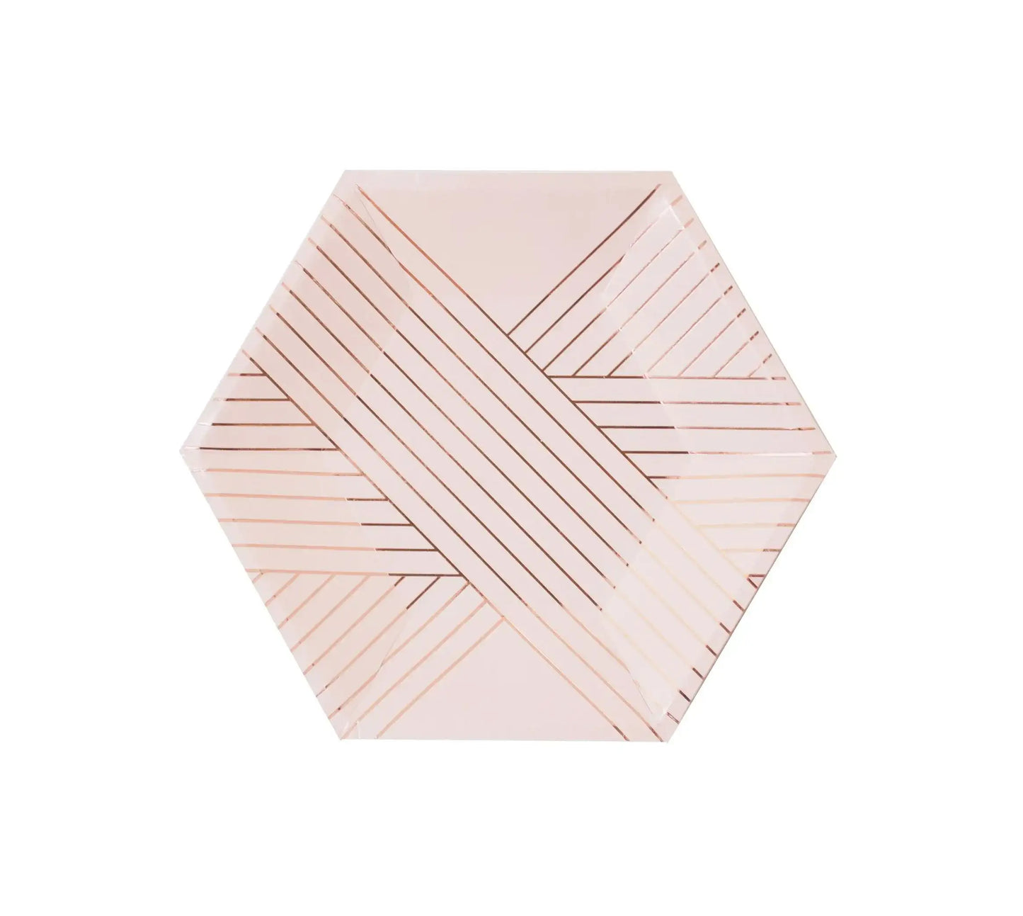 Amethyst - Pale Pink Striped Small Paper Plates
