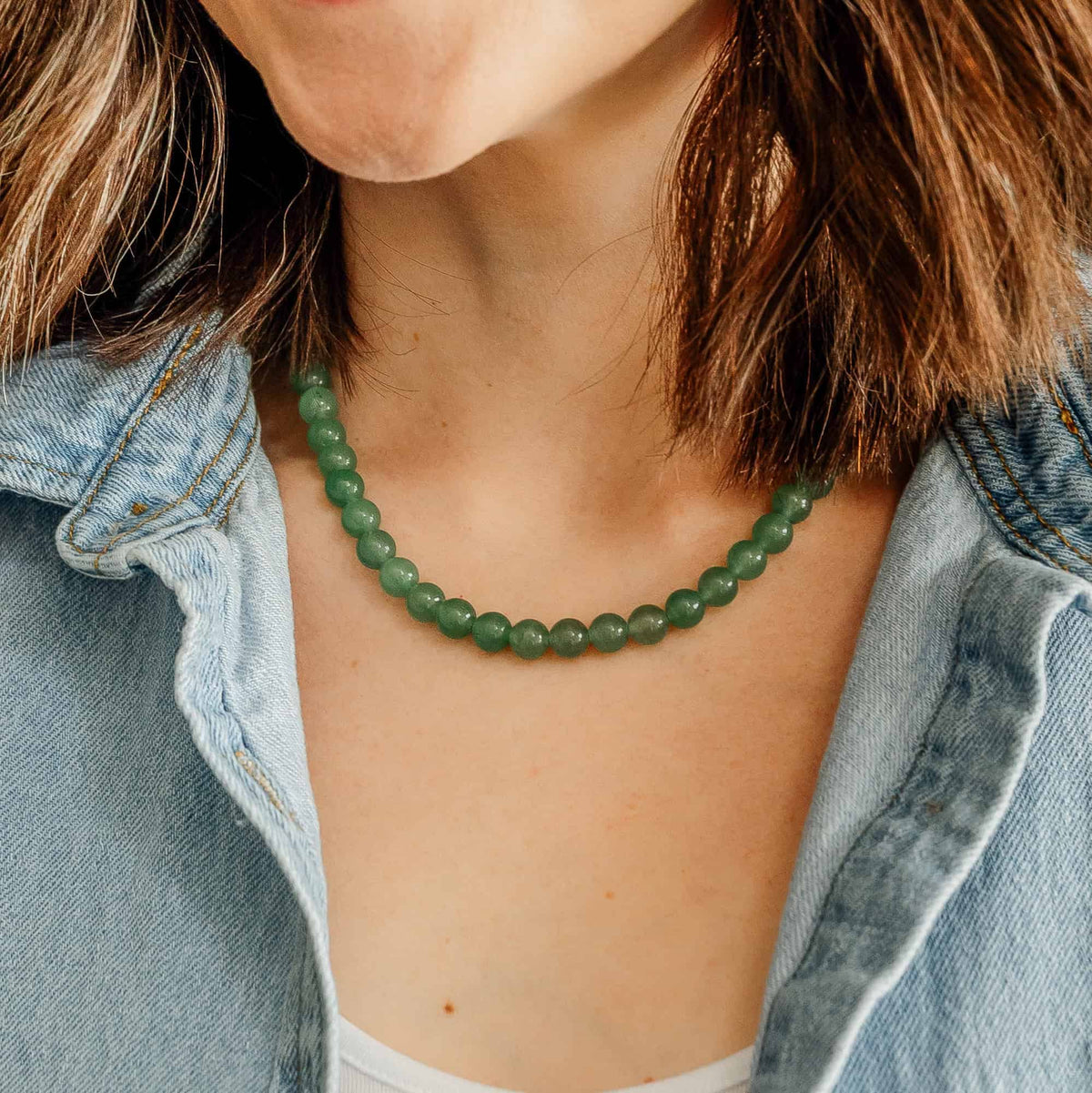 Anika Green Beaded Necklace