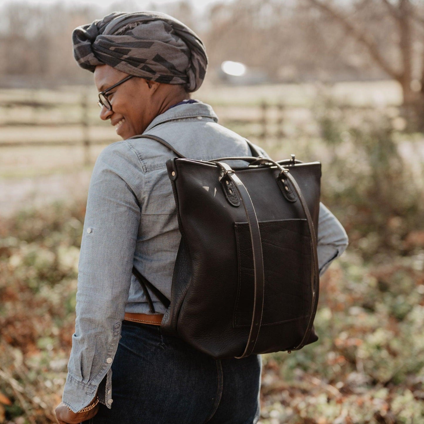 Leather Crossroads Backpack Tote – USA Made